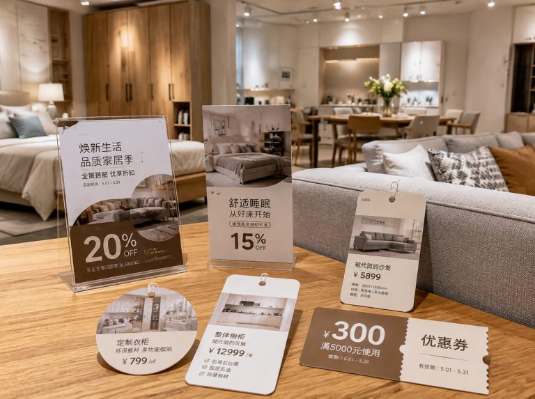 九龙县家具门店单页海报与吊牌